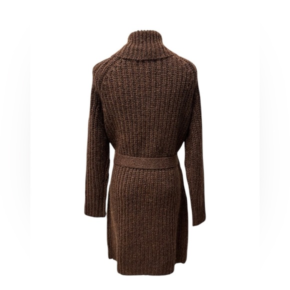 525 AMERICAN Sweater Coat Belt Brown Toasted Almond Knit Women Size XS $179 MSRP - Picture 5 of 11